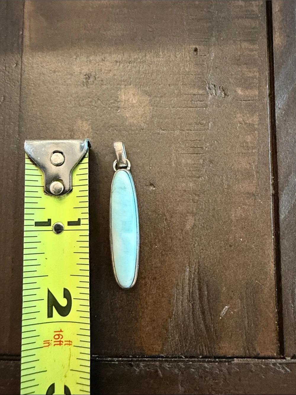 Sterling Silver Larimar Stone Pendant - Women’s Jewelry